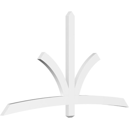 Ekena Millwork Davenport Architectural Grade PVC Gable Bracket, 84"W x 45 1/2"H x 2"D x 4"F, 13/12 Pitch GBP084X46X0204DAV00